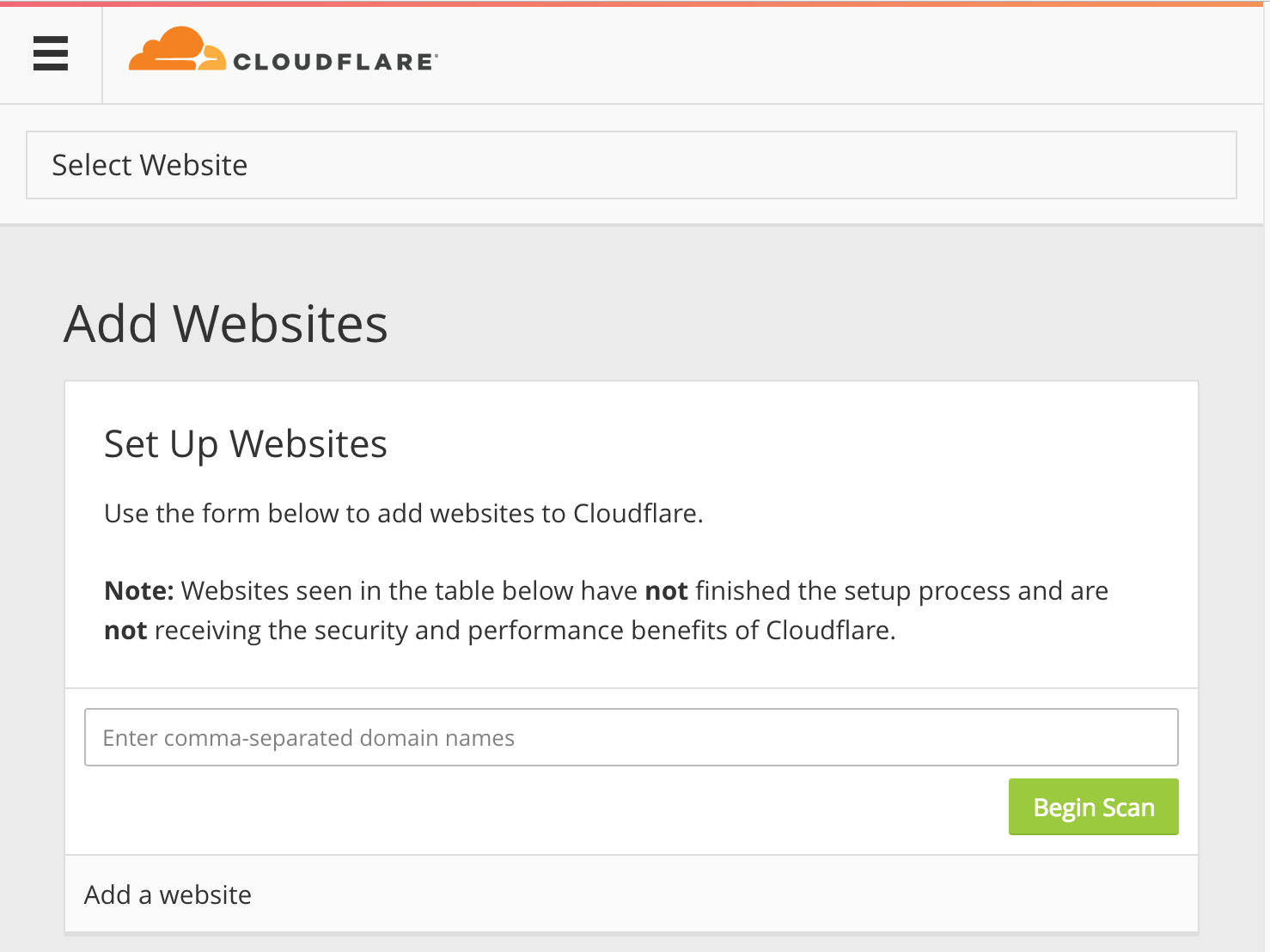 Cloudflare에 도메인 추가